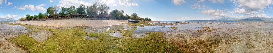 Gili Air - drobný ostrůvek západně od Lomboku, šnorchlařů ráj